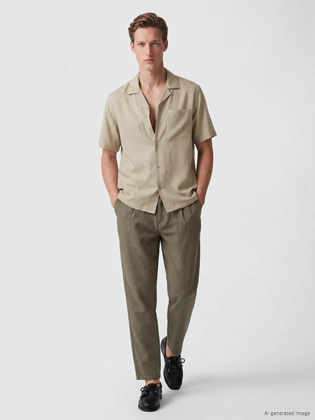 Regular Fit Resort Collar Men's Shirt-2