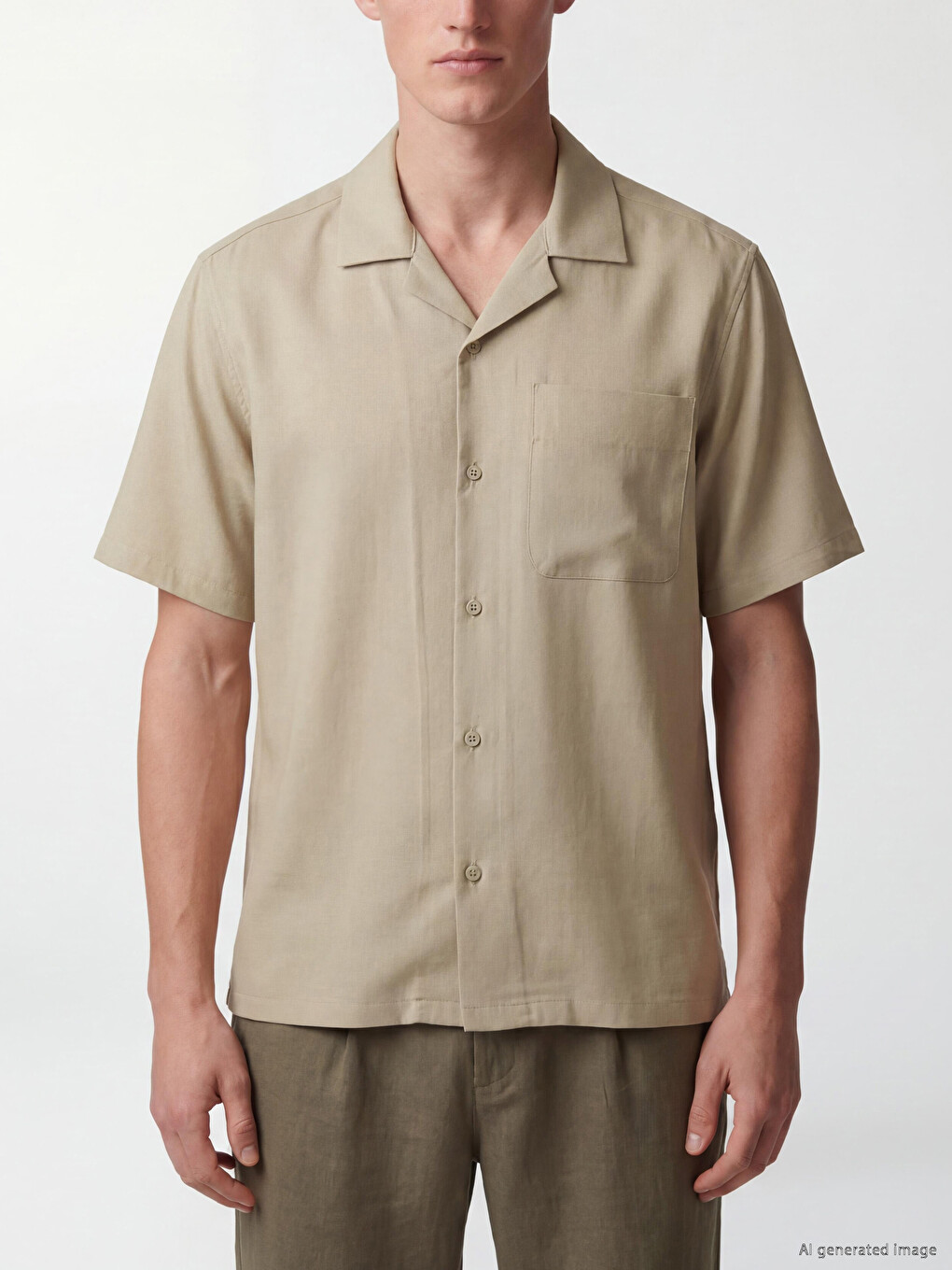 Regular Fit Resort Collar Men's Shirt-3