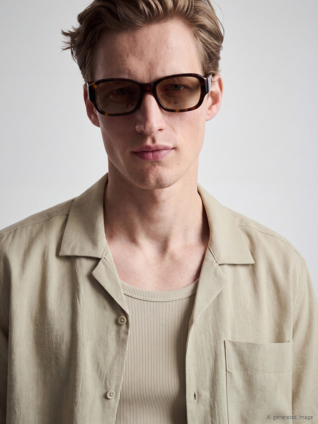 Regular Fit Resort Collar Men's Shirt