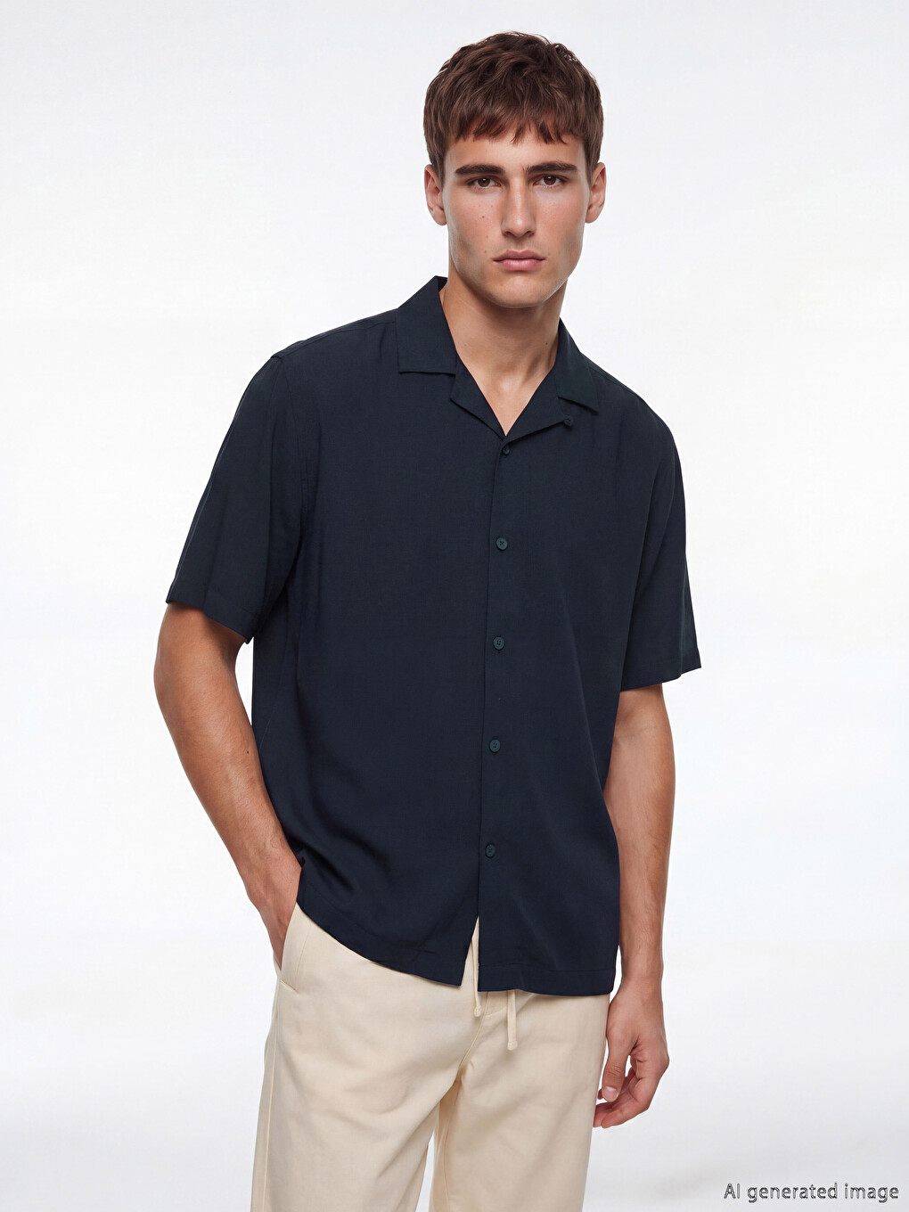 Regular Fit Dobby Men's Shirt-1