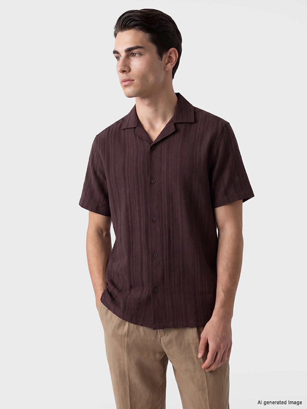 Regular Fit Textured Men's Shirt-1