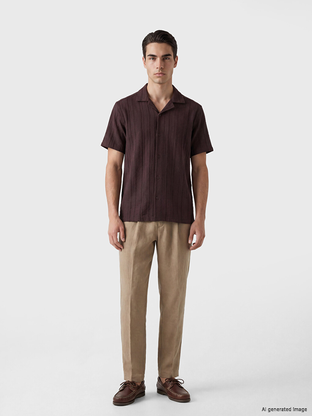 Regular Fit Textured Men's Shirt-2