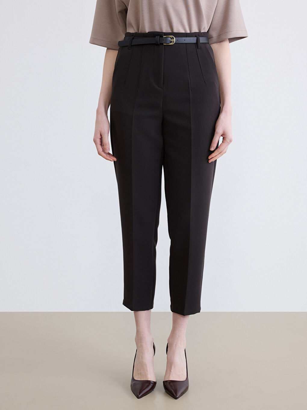 Әйелдер қоңыр Ресми шалбар-1