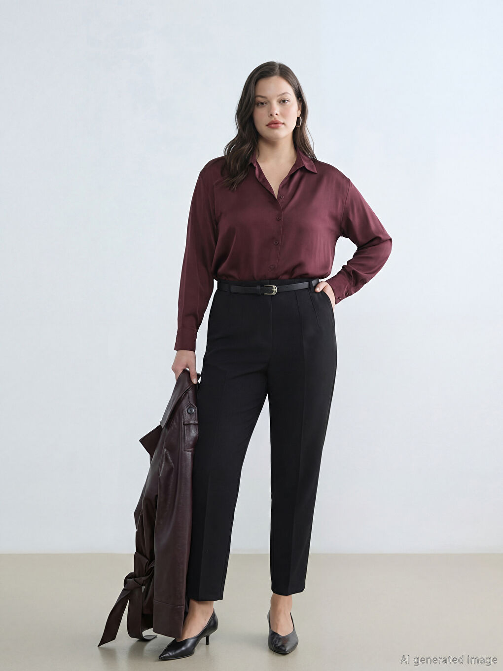 Белдікті әйелдерге арналған сигарет маталы шалбар-2