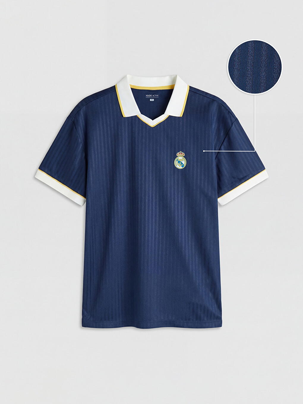 Polo Collar Real Madrid Embroidered Men's Sports T-Shirt-4