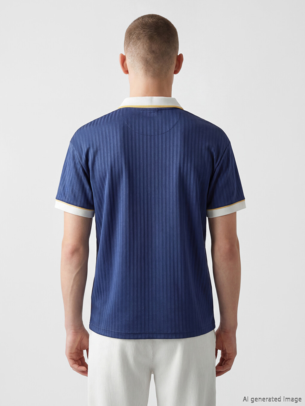 Polo Collar Real Madrid Embroidered Men's Sports T-Shirt-3
