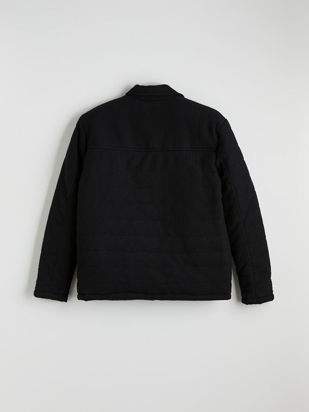 Siyah Standart Kalıp Kapitoneli Erkek Mont-3