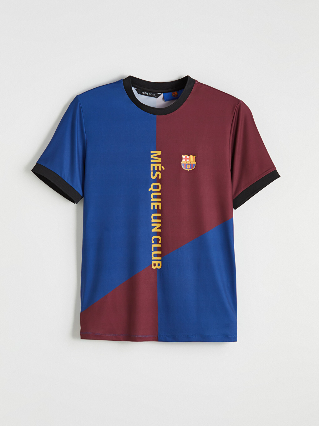 Mavi Barcelona Baskılı Erkek Spor Tişört-3