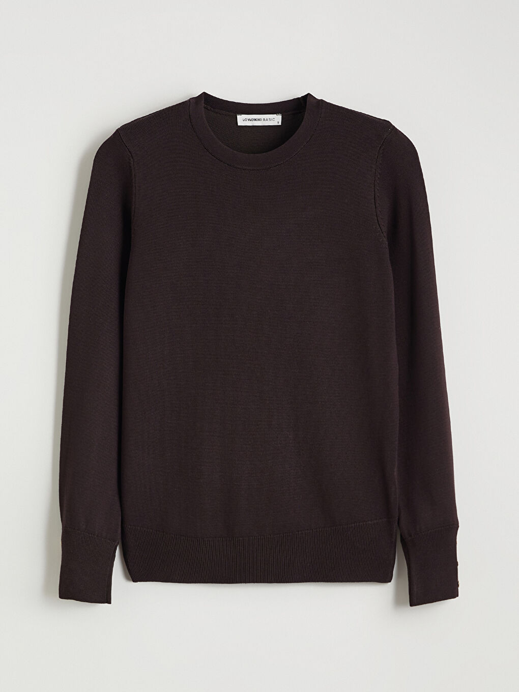 Kahverengi Bisiklet Yaka Kadın Triko Kazak-4