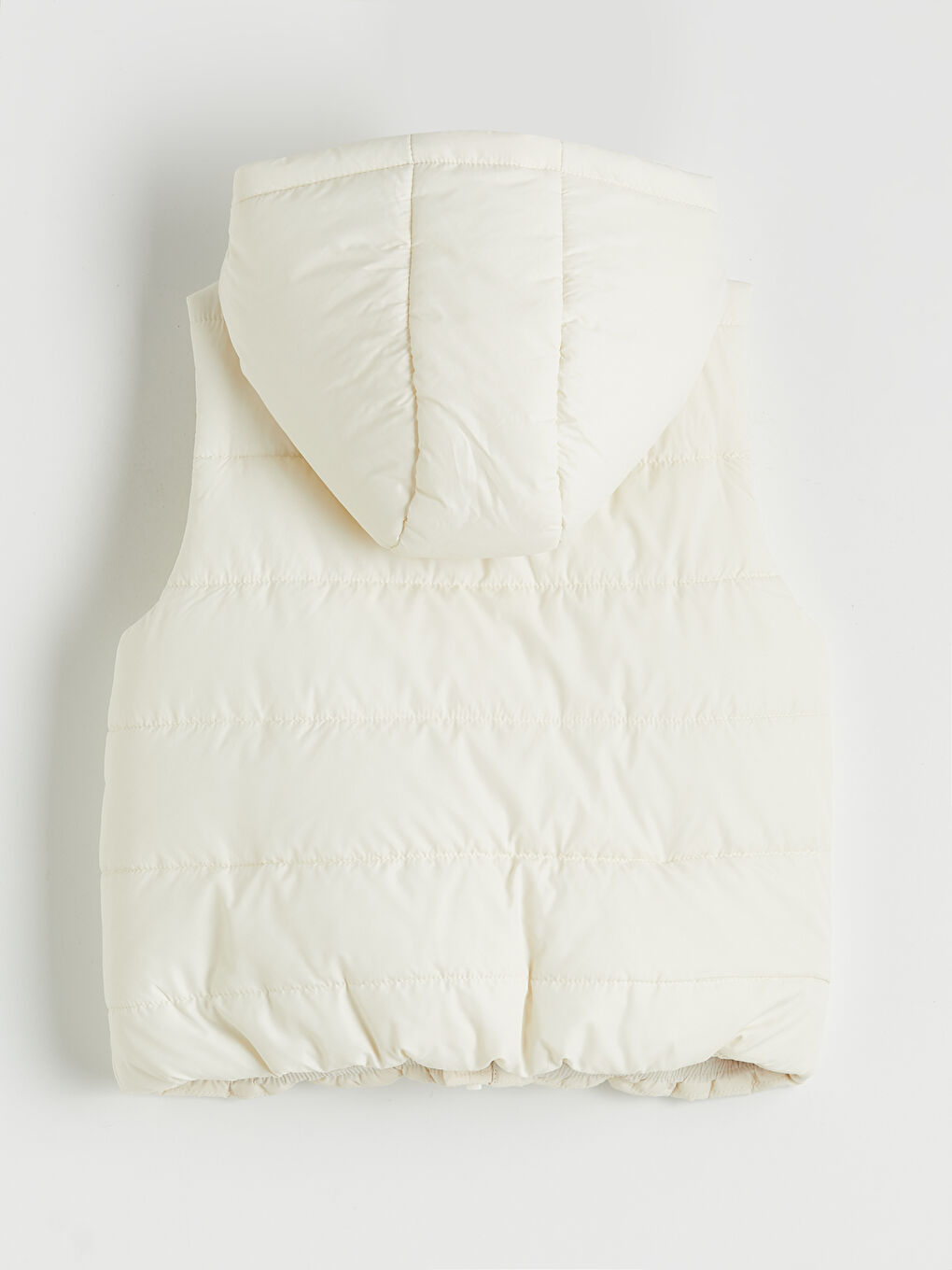 Пуховий жилет з капюшоном для дівчаток-1