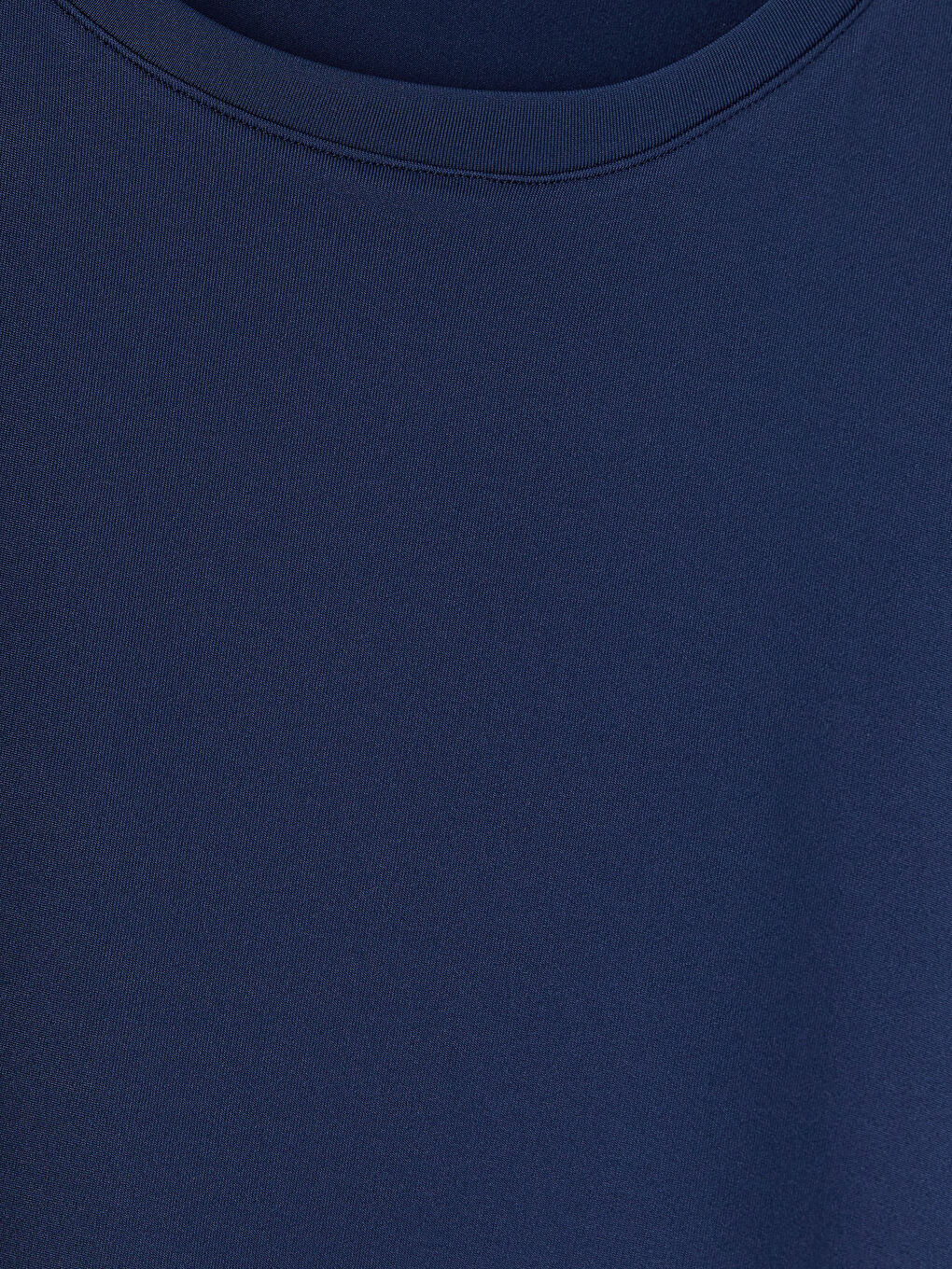 Lacivert Bisiklet Yaka Erkek Tişört-2