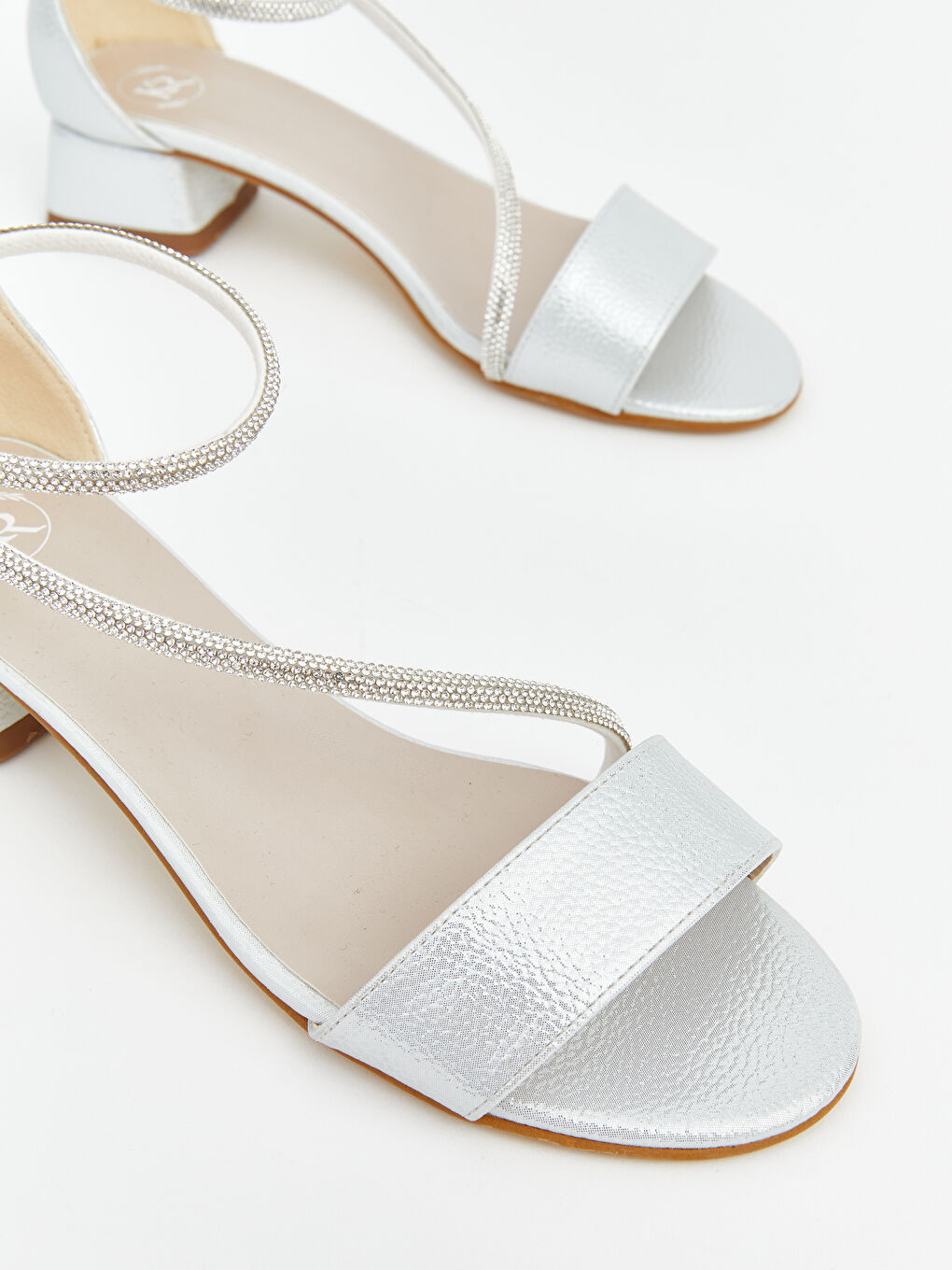 Gri Taşlı Kız Çocuk Topuklu Ayakkabı-2