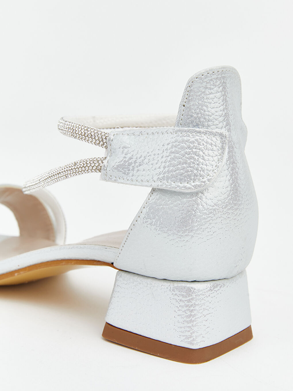 Gri Taşlı Kız Çocuk Topuklu Ayakkabı-4