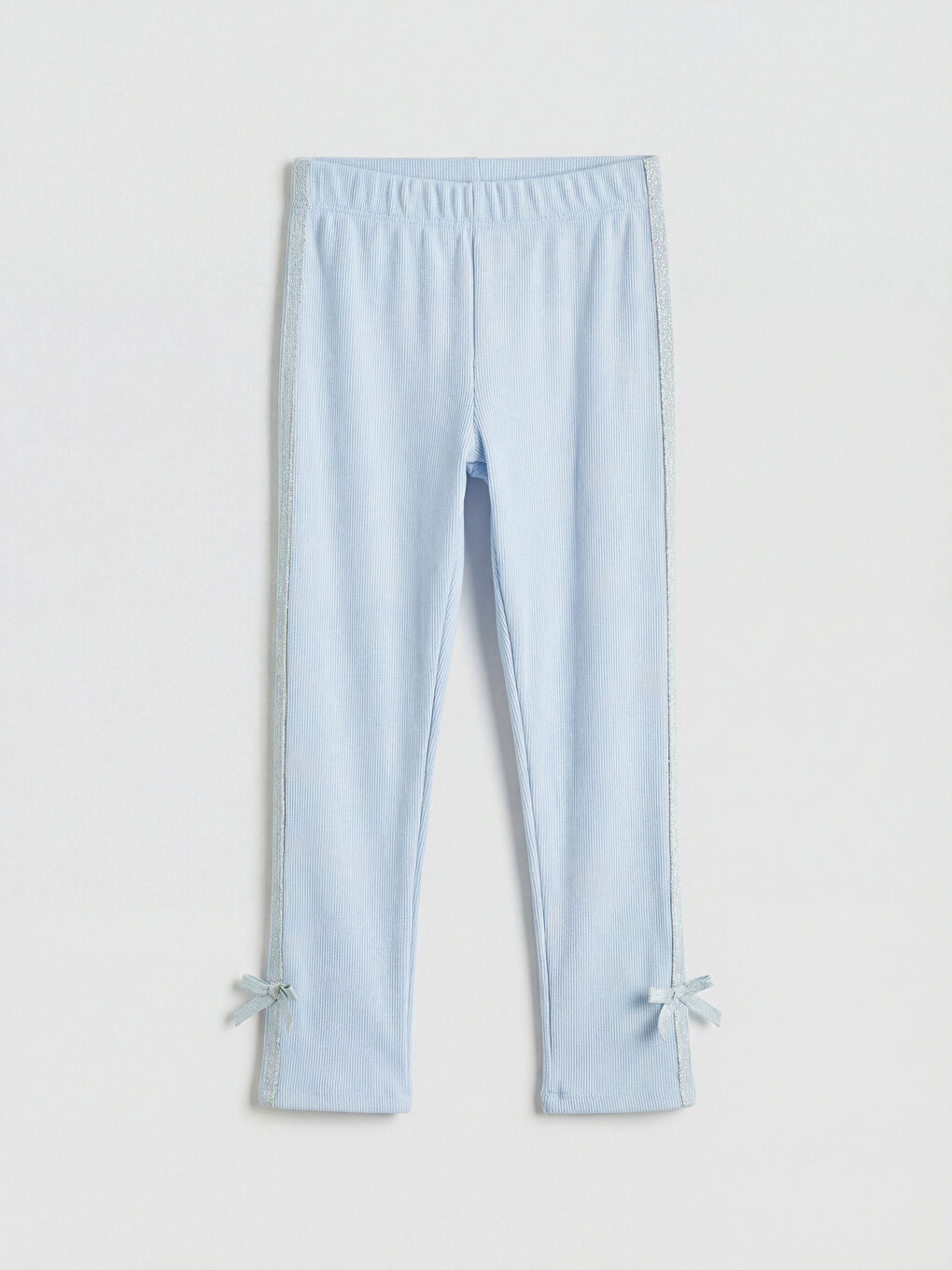 Lila Paçası Fiyonklu Kız Çocuk Tayt