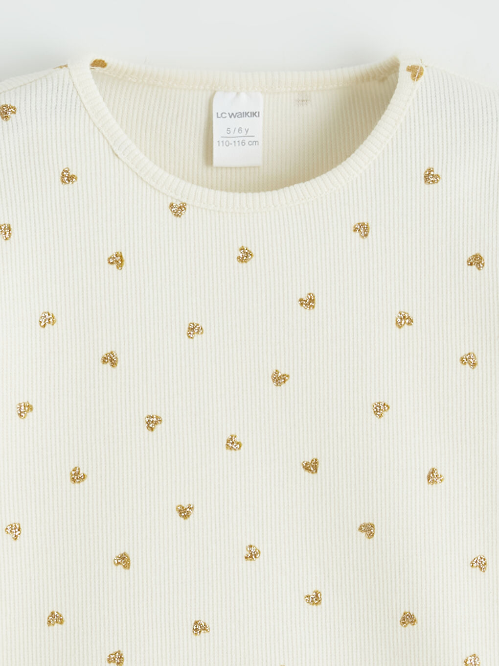 Lila Baskılı Kız Çocuk Fitilli Tişört 'li-5