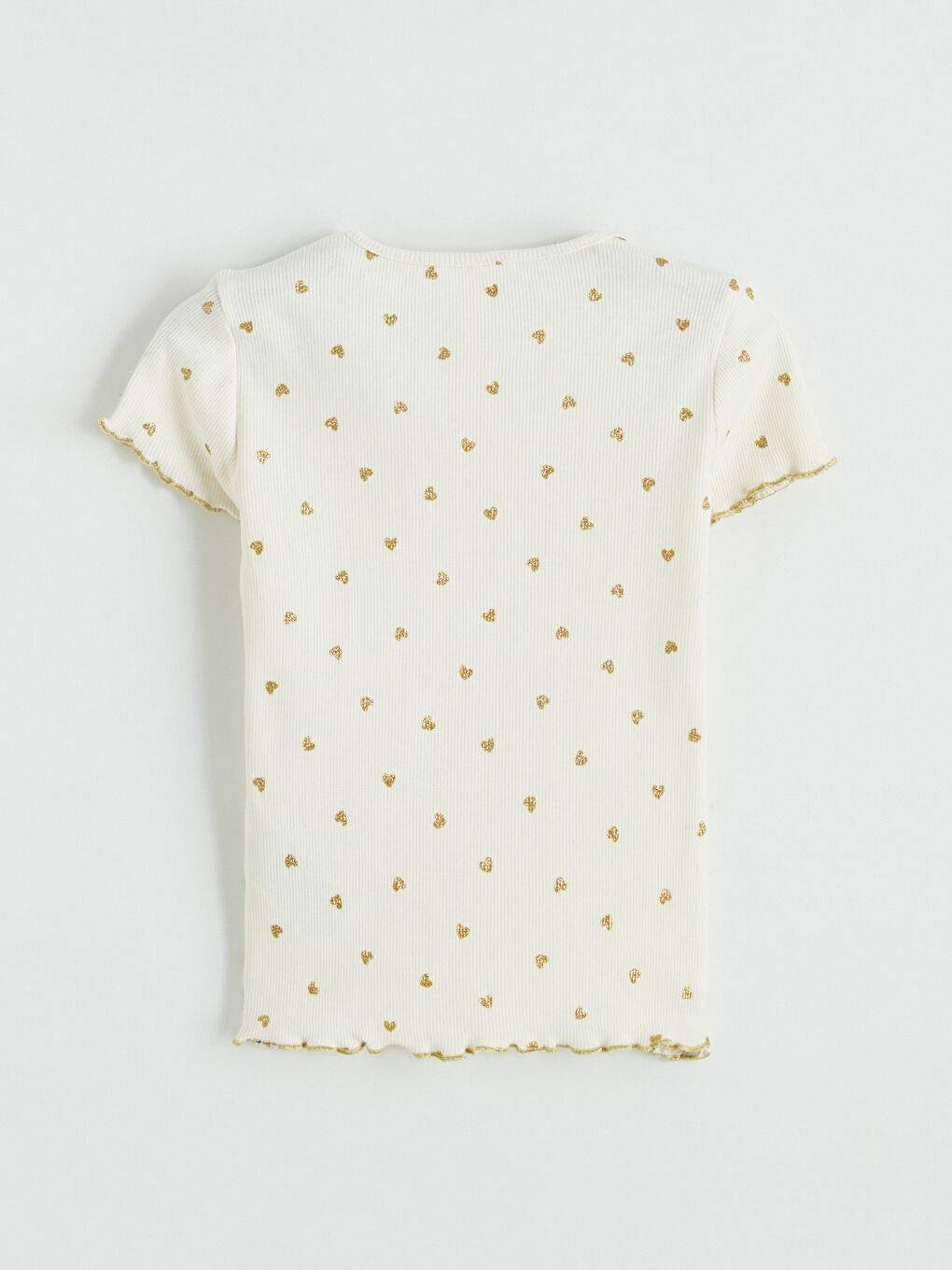 Lila Baskılı Kız Çocuk Fitilli Tişört 'li-6