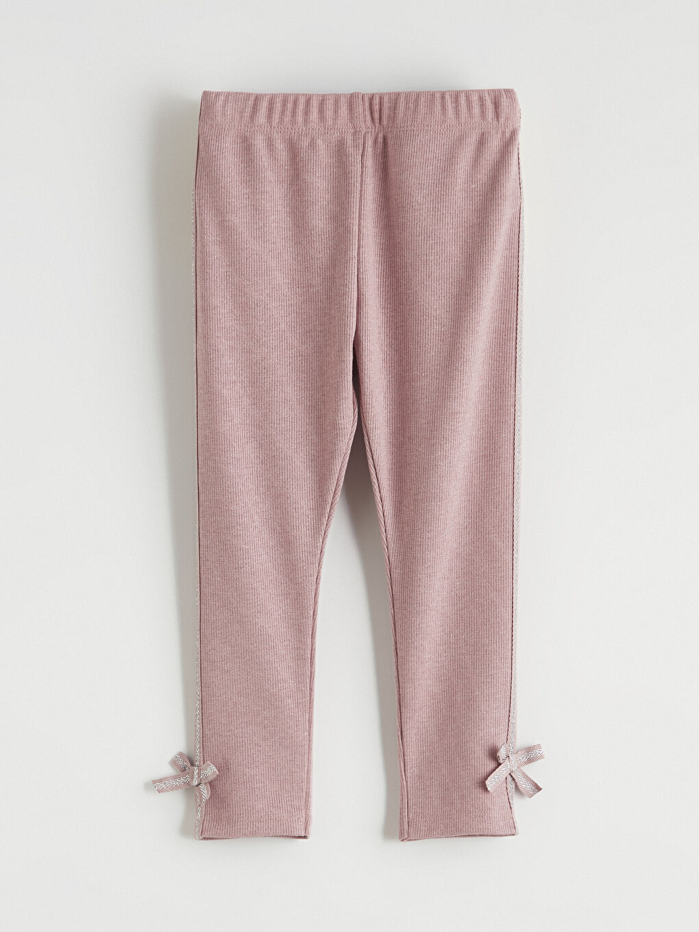 Pembe Fiyonk Detaylı Kız Çocuk Tayt 2'li-1