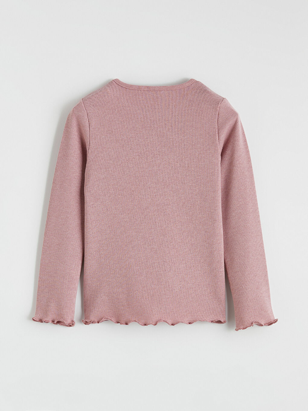 Gri Bisiklet Yaka Kalp Nakışlı Kız Çocuk Bluz 2'li-6