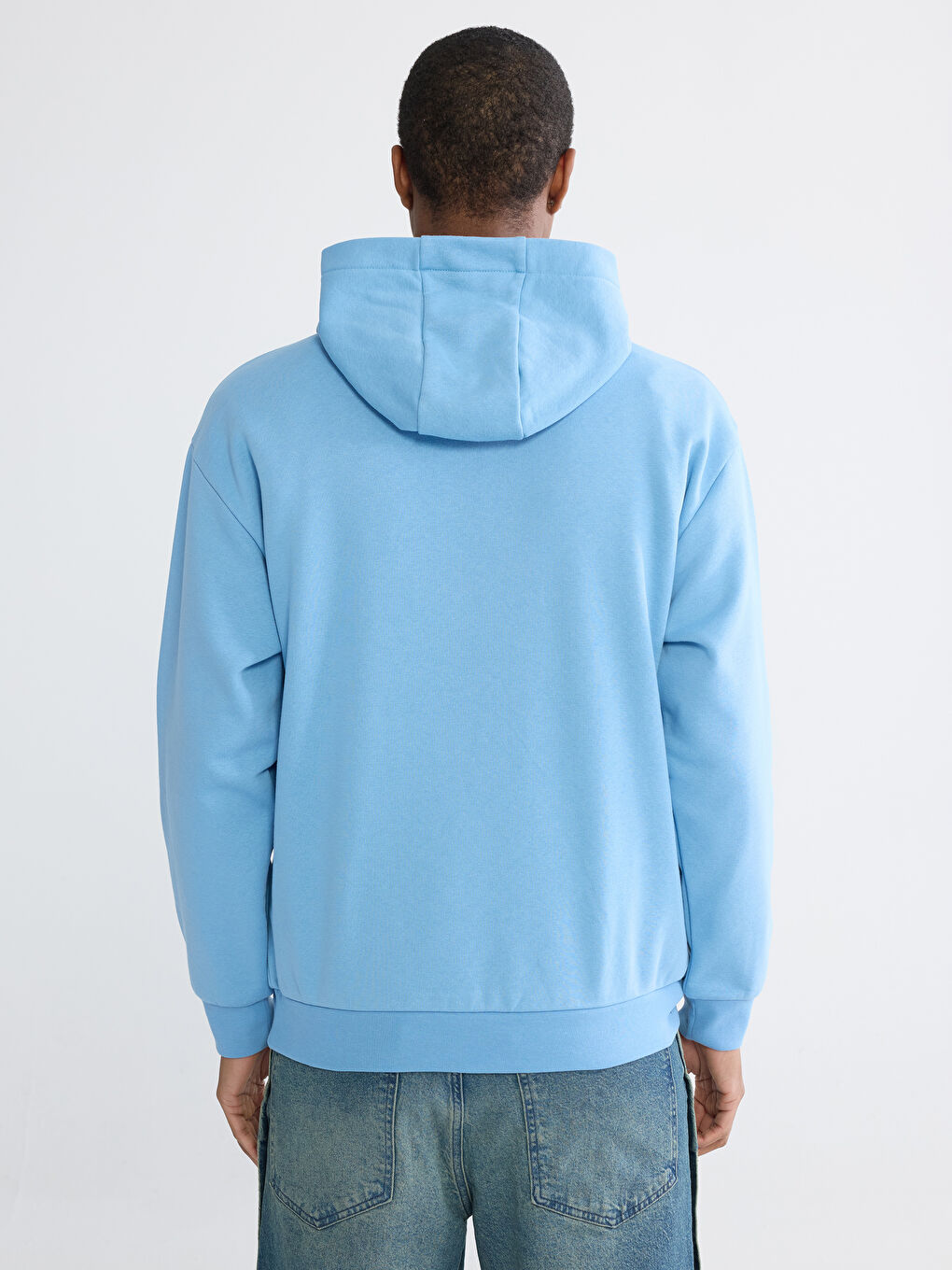 Mavi Manchester City Baskılı Erkek Hoodie-3