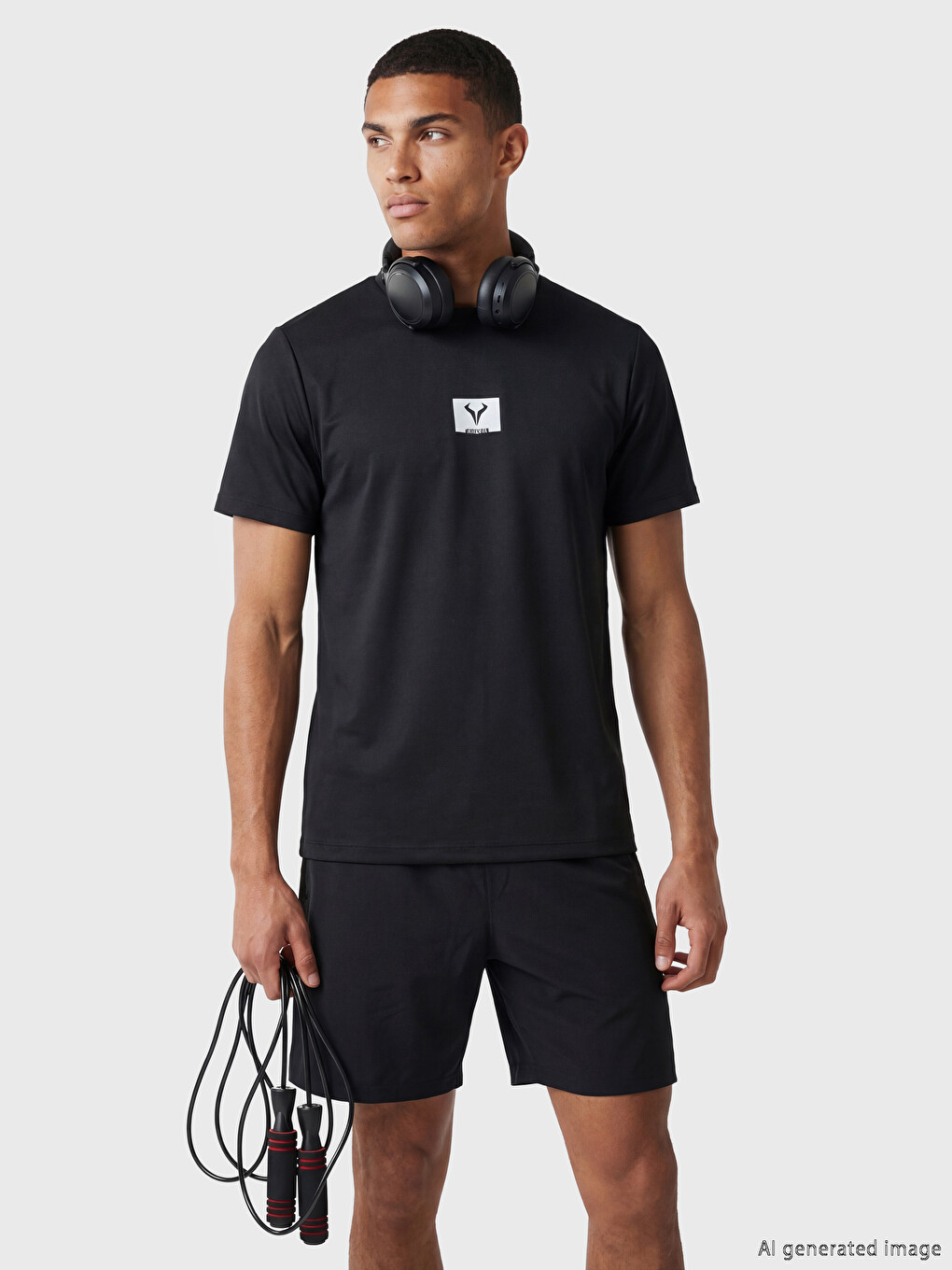 Crew Neck Printed Men's Sports T-shirt