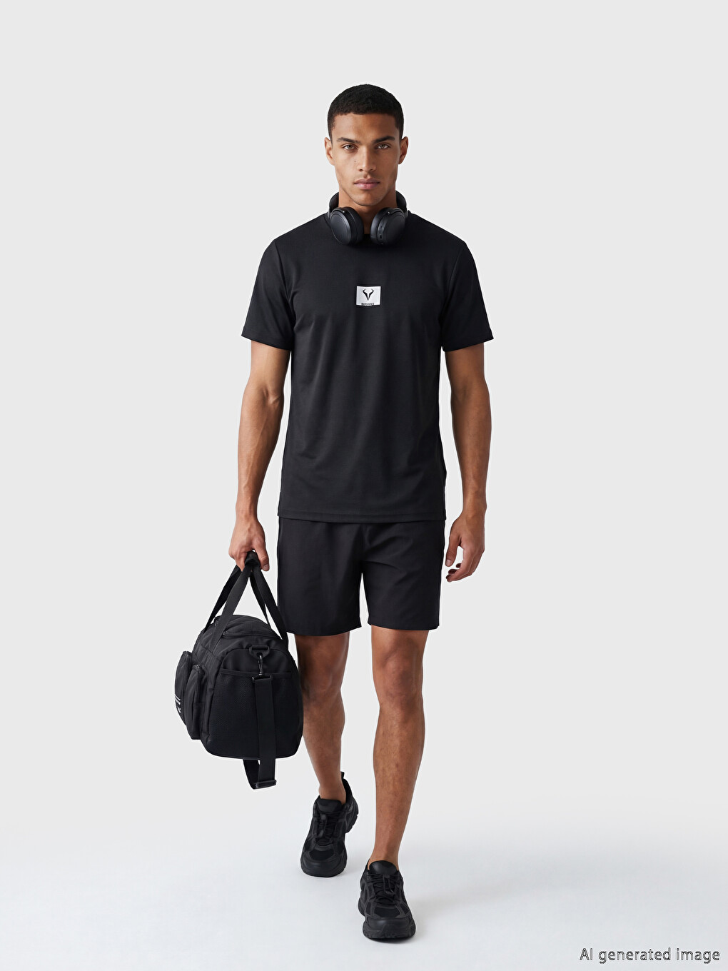 Crew Neck Printed Men's Sports T-shirt-1
