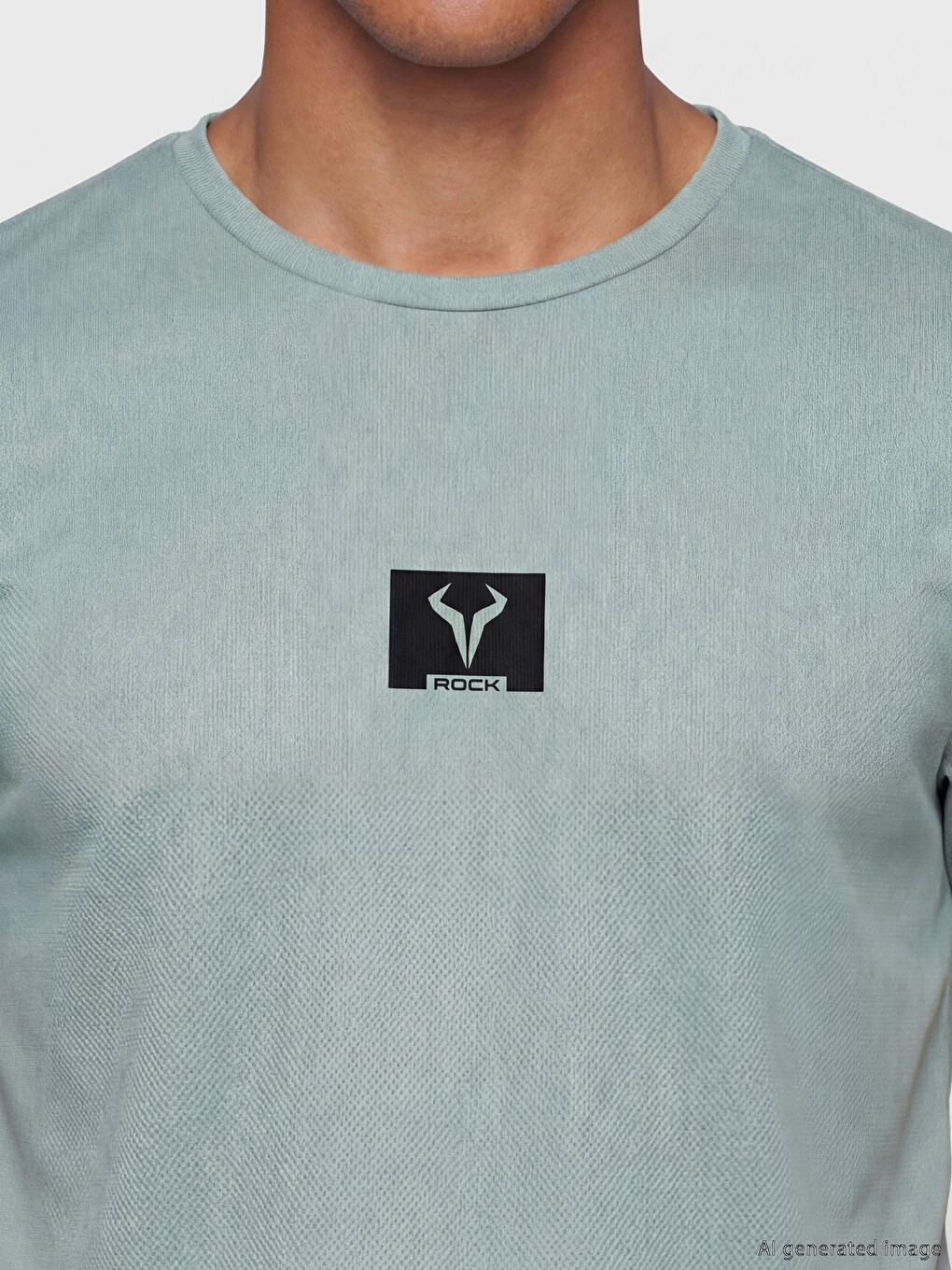 Crew Neck Printed Men's Sports T-Shirt-2