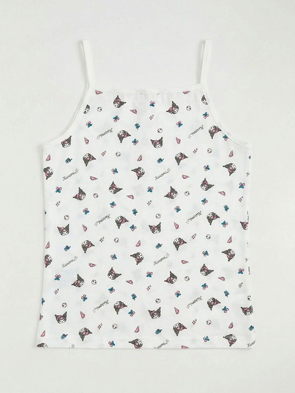 Pembe Kuromi Baskılı İp Askılı Kız Çocuk Atlet  2'li
-2