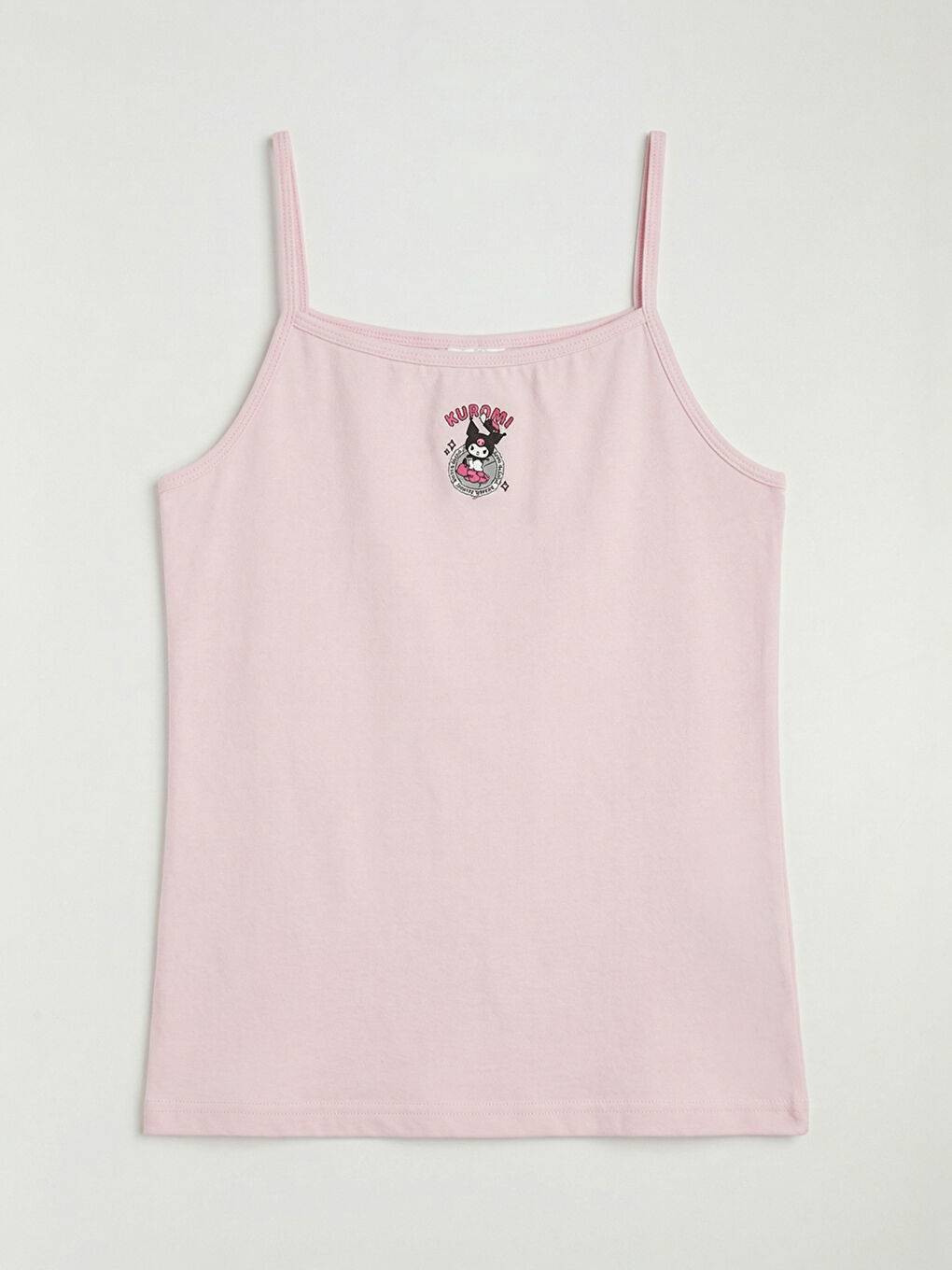 Pembe Kuromi Baskılı İp Askılı Kız Çocuk Atlet  2'li
-3