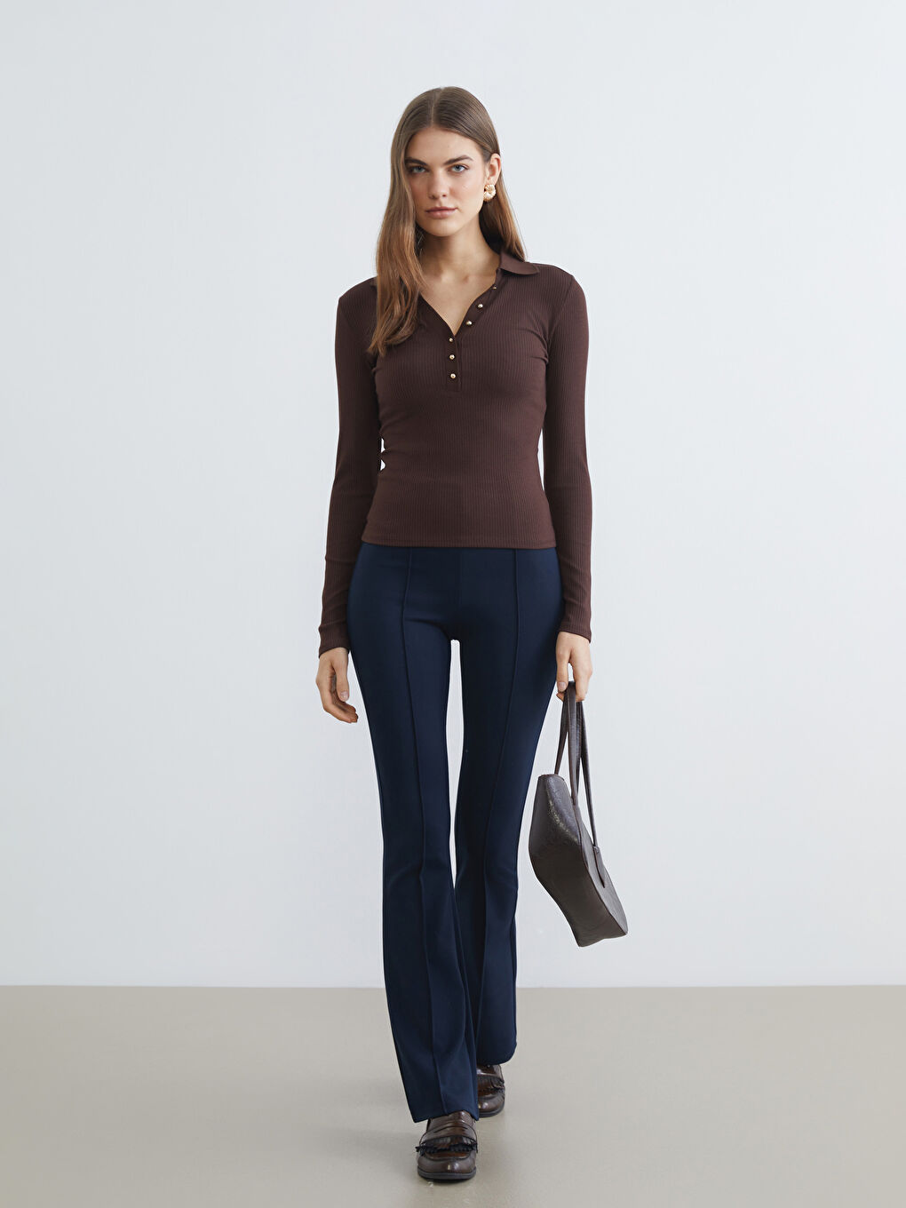 Ženski bodi sa polo kragnom-1