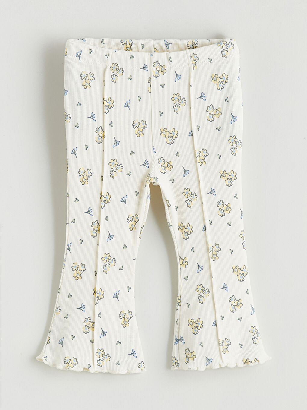 Sarı Çiçekli Kız Bebek Bluz ve Tayt Pantolon-4