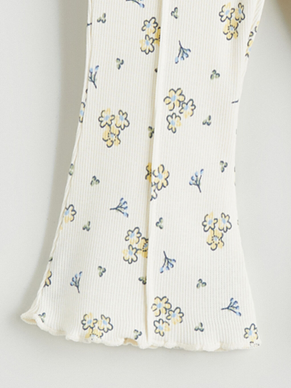 Sarı Çiçekli Kız Bebek Bluz ve Tayt Pantolon-5