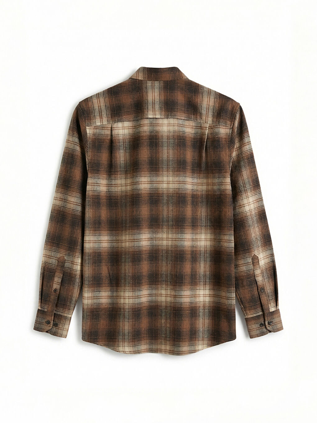 Kahverengi Regular Fit Ekose Erkek Gömlek-1