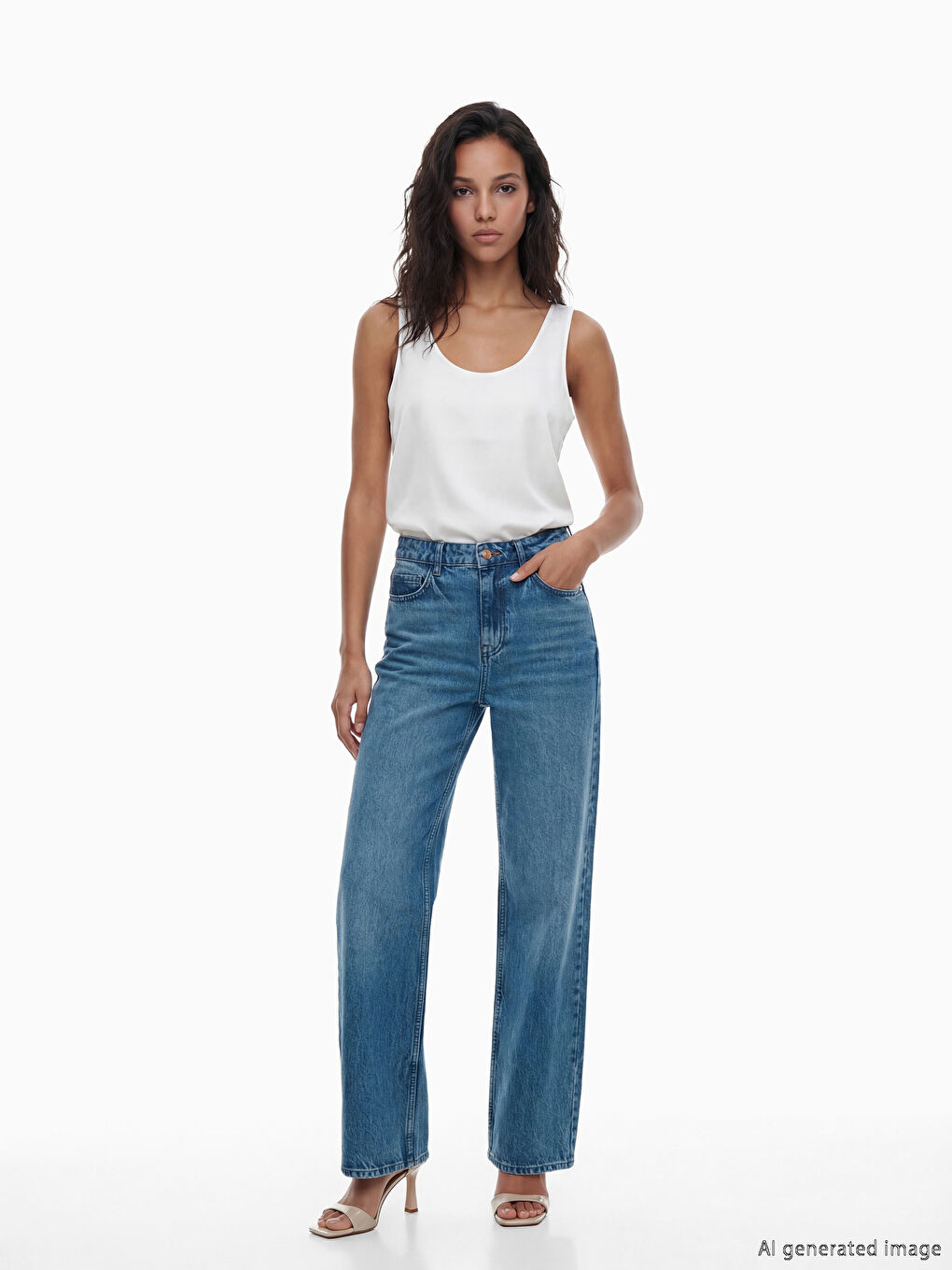 Прямые Джинсы Для Женщин-1