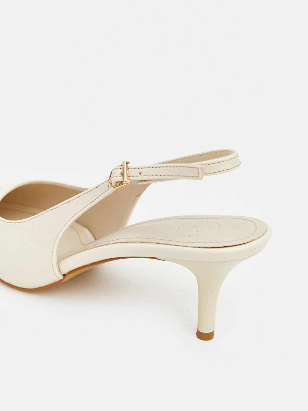 Bej Sivri Burun Kadın Topuklu Ayakkabı-4