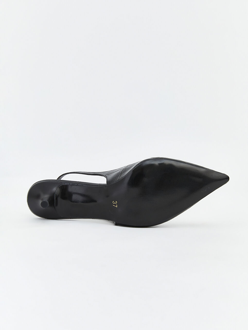 Siyah Sivri Burun Kadın Topuklu Ayakkabı-3