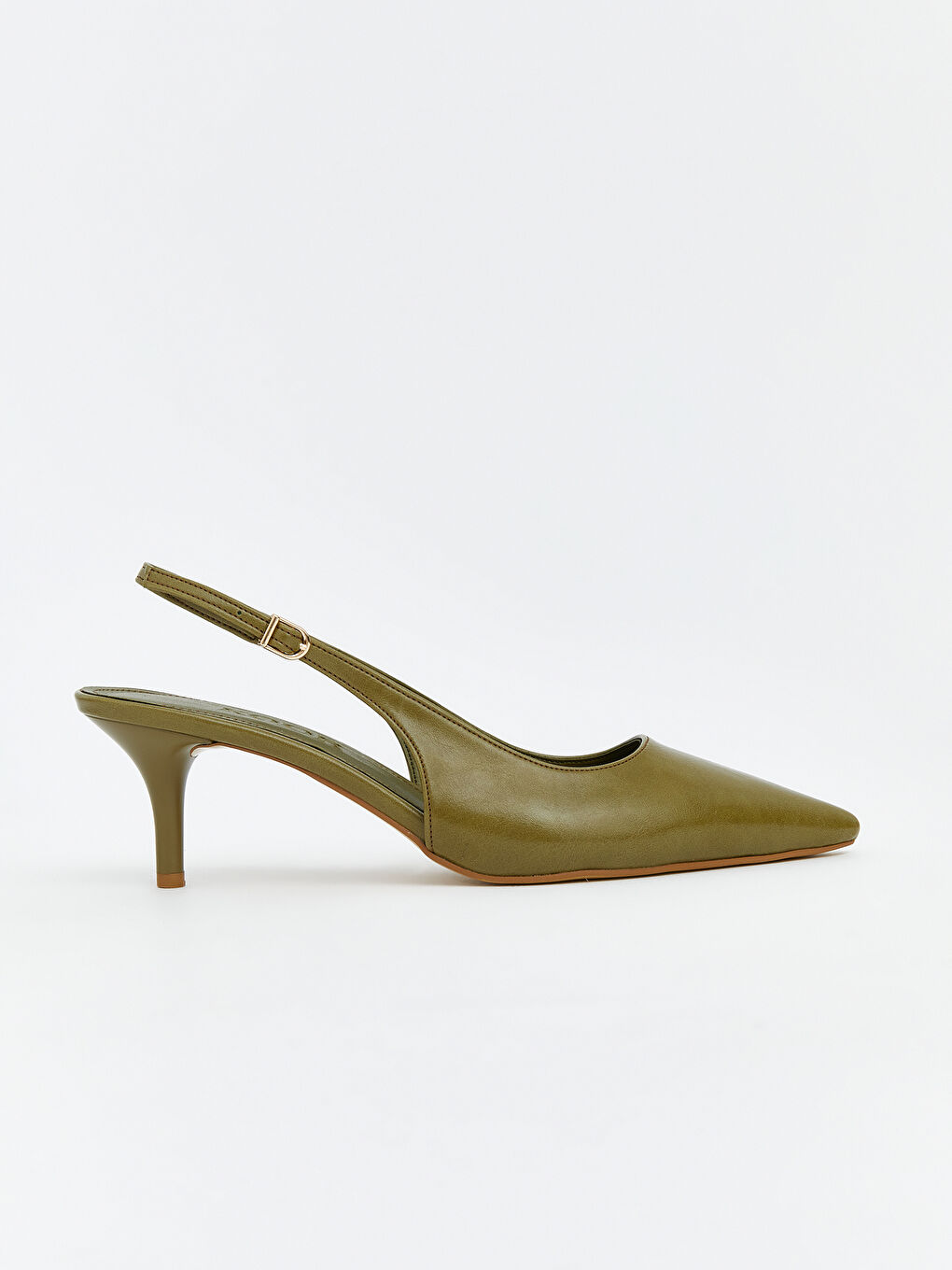 Yeşil Sivri Burun Kadın Topuklu Ayakkabı-1