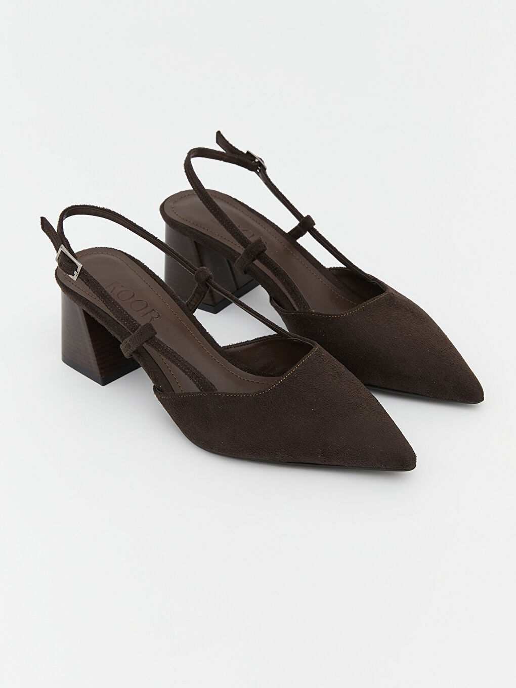 Kahverengi Sivri Burun Kadın Topuklu Ayakkabı