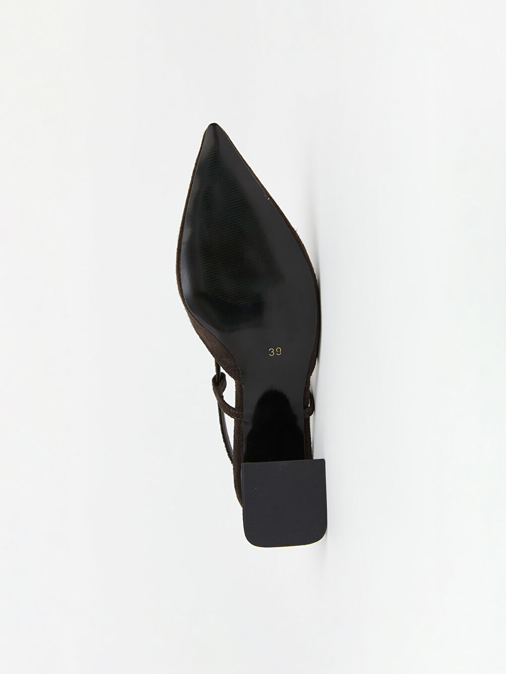 Kahverengi Sivri Burun Kadın Topuklu Ayakkabı-3