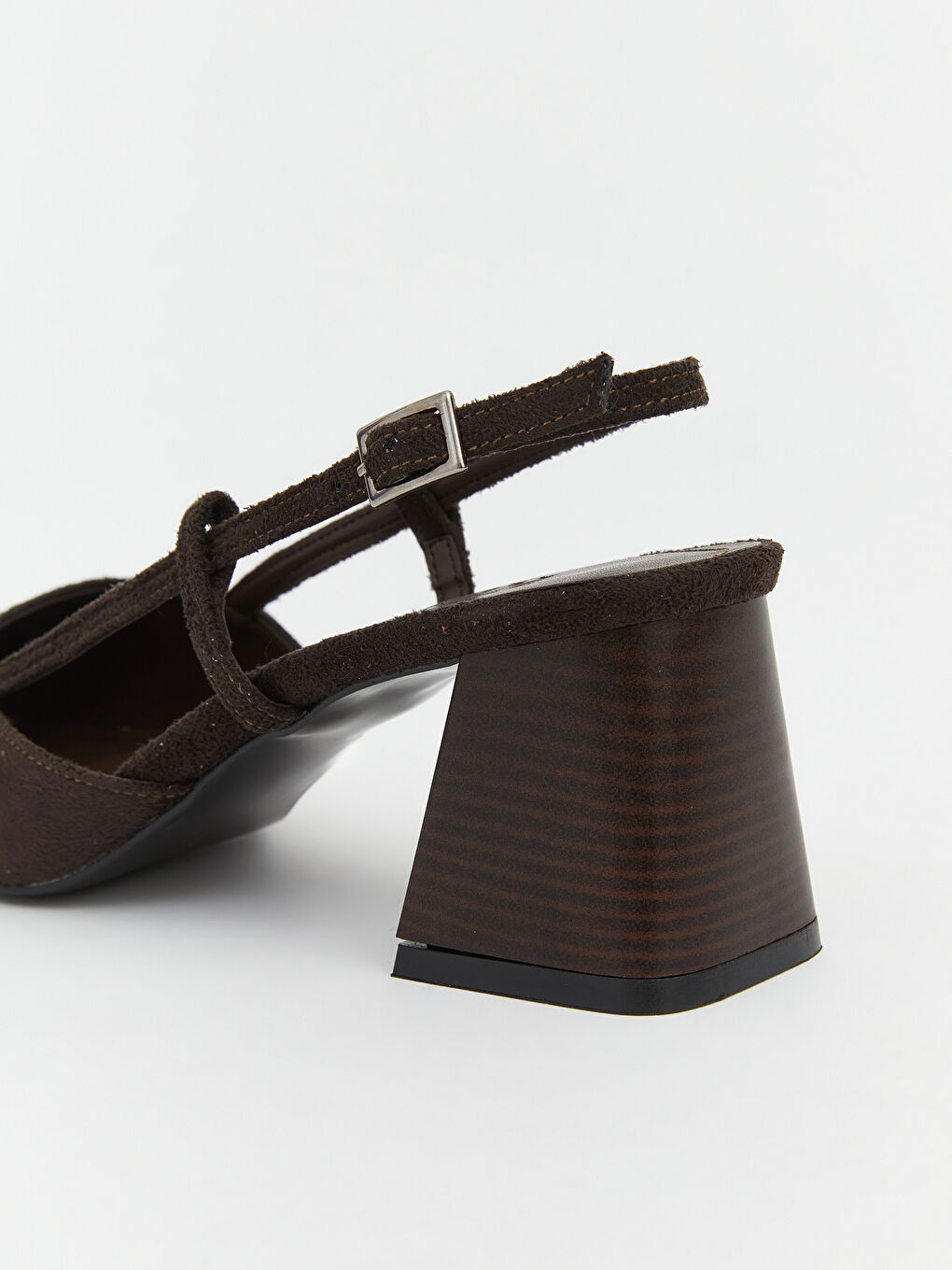 Kahverengi Sivri Burun Kadın Topuklu Ayakkabı-4