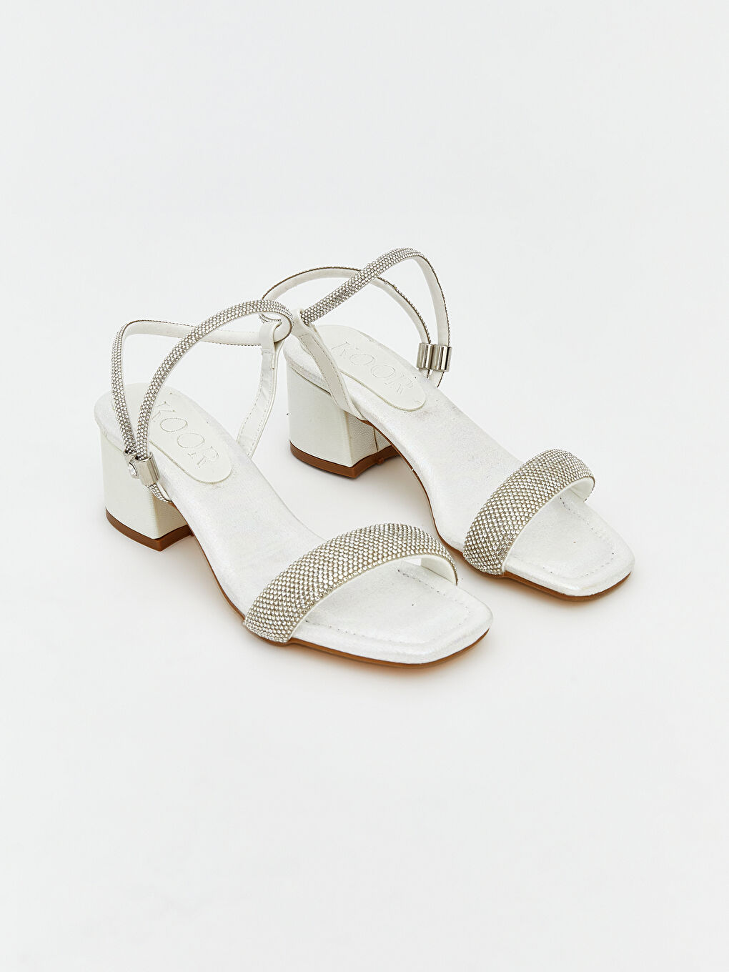 Gri Taşlı Kız Çocuk Topuklu Ayakkabı