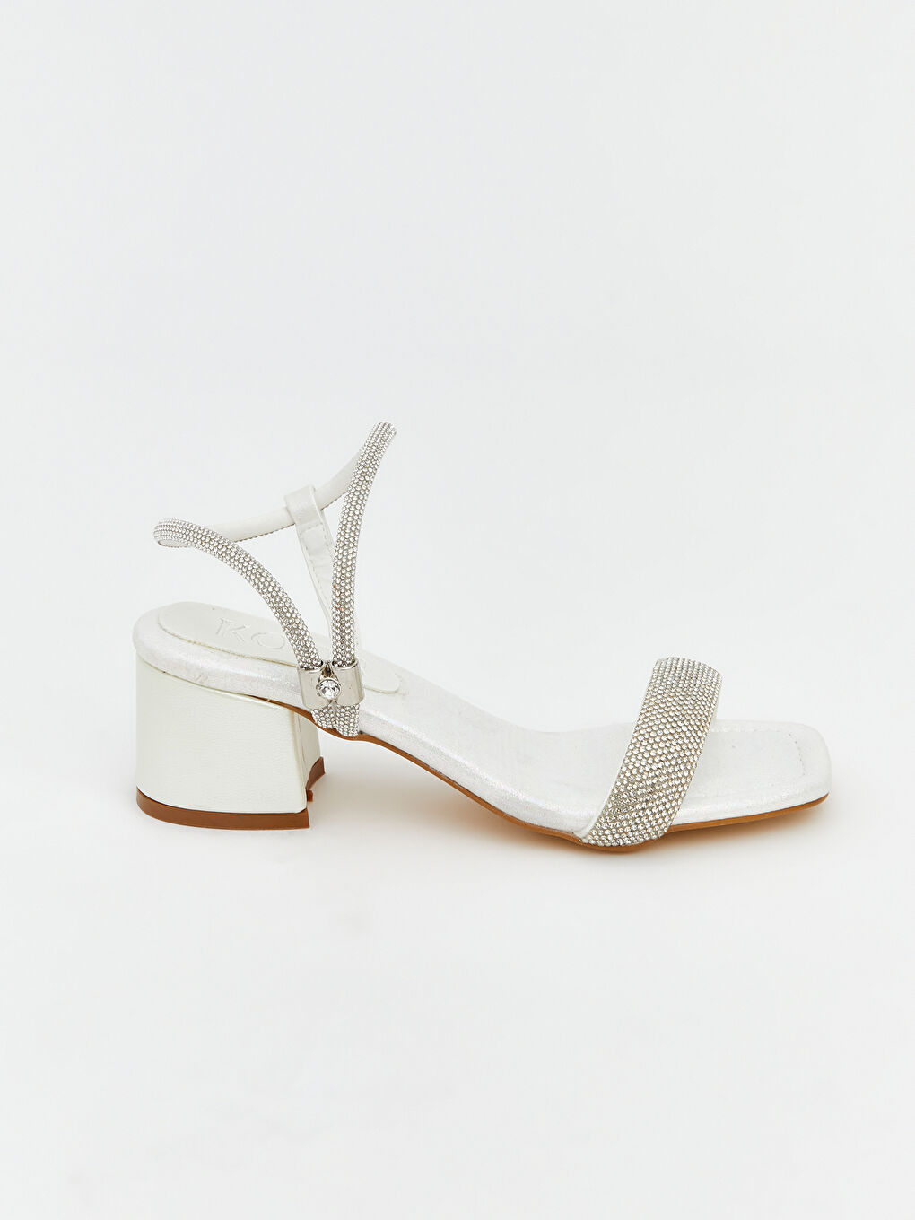 Gri Taşlı Kız Çocuk Topuklu Ayakkabı-1