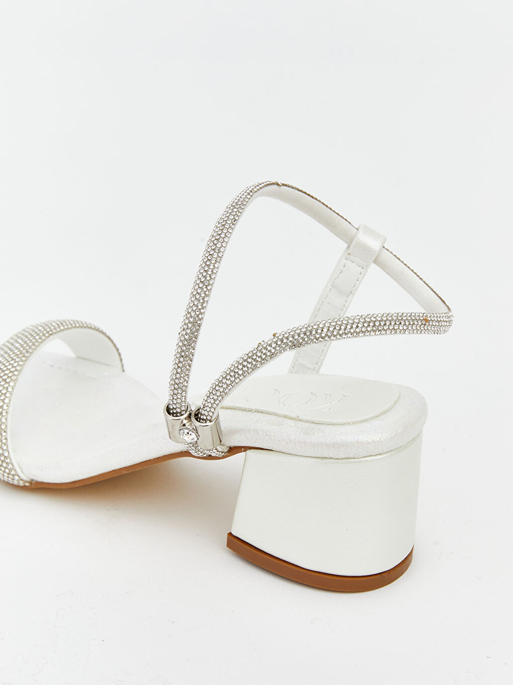 Gri Taşlı Kız Çocuk Topuklu Ayakkabı-4