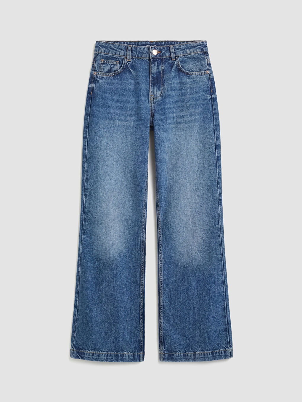 İndigo Flare Kadın Jean Pantolon-4