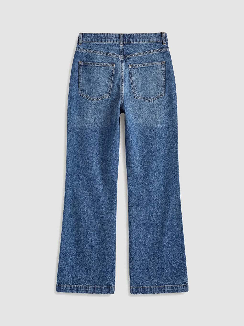 İndigo Flare Kadın Jean Pantolon-5