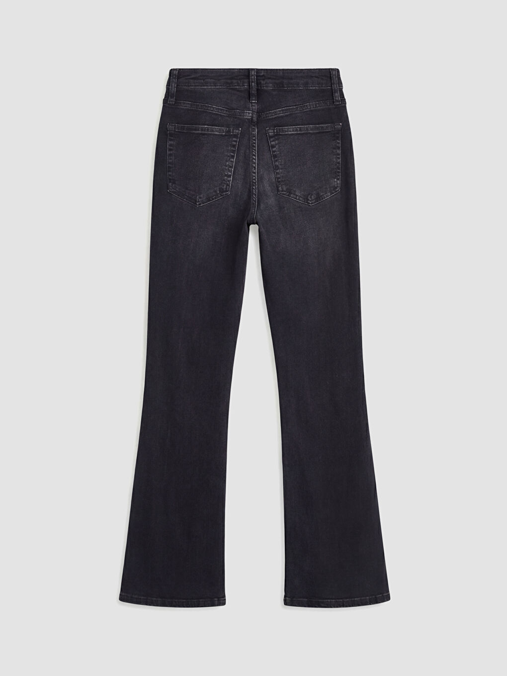 Siyah Flare Kadın Jean Pantolon-5