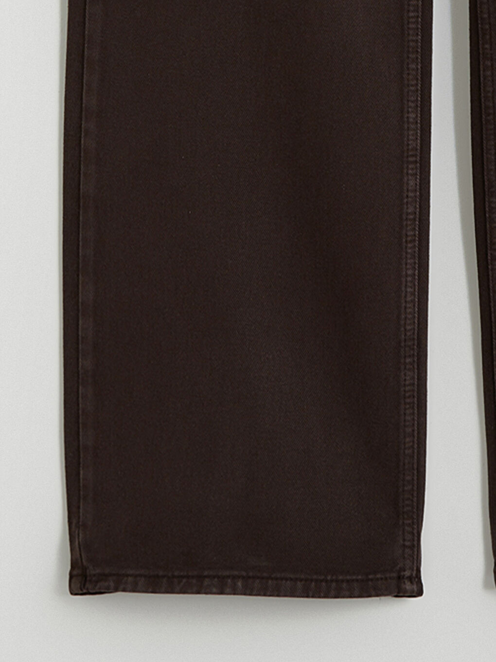 Kahverengi Wideleg Kadın Jean Pantolon-1