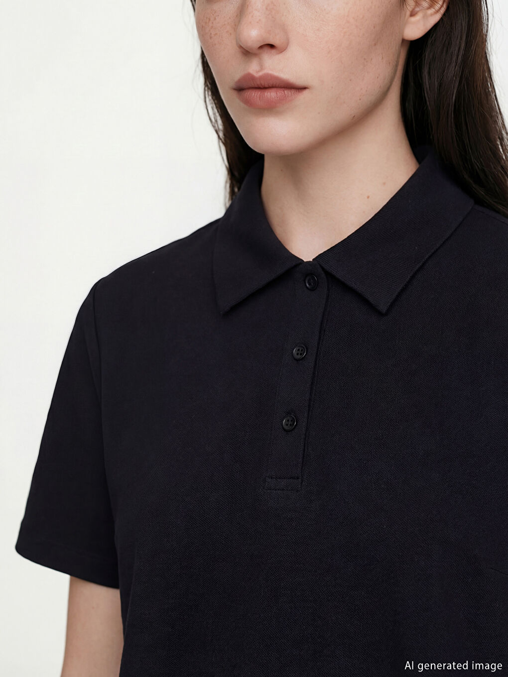 Siyah Gömlek Yaka Mini Elbise-2