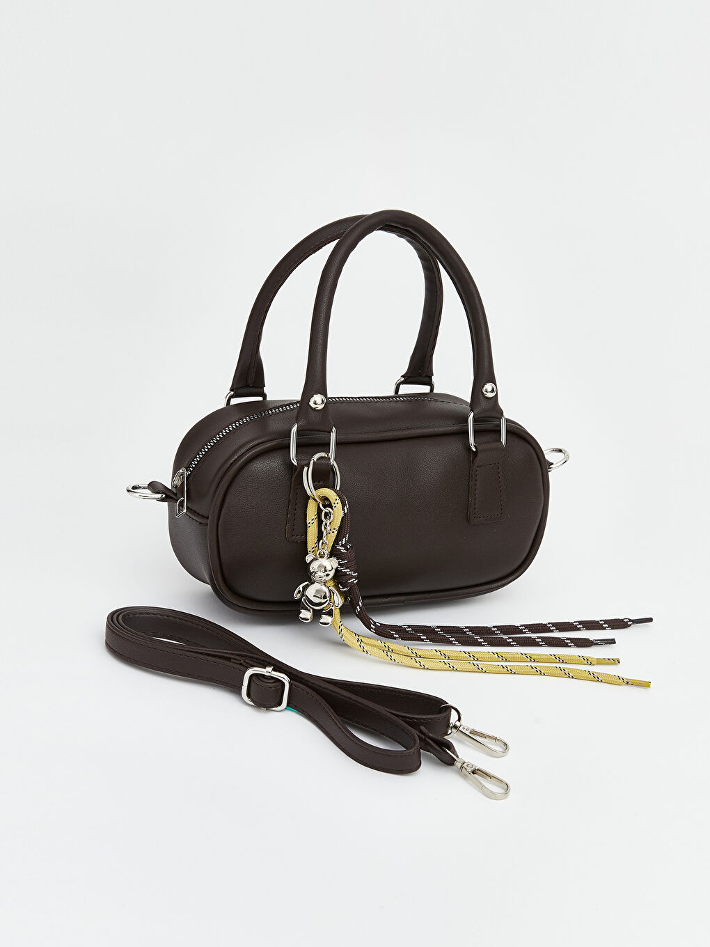 Kahverengi Deri Görünümlü Kadın Kol Çantası-2