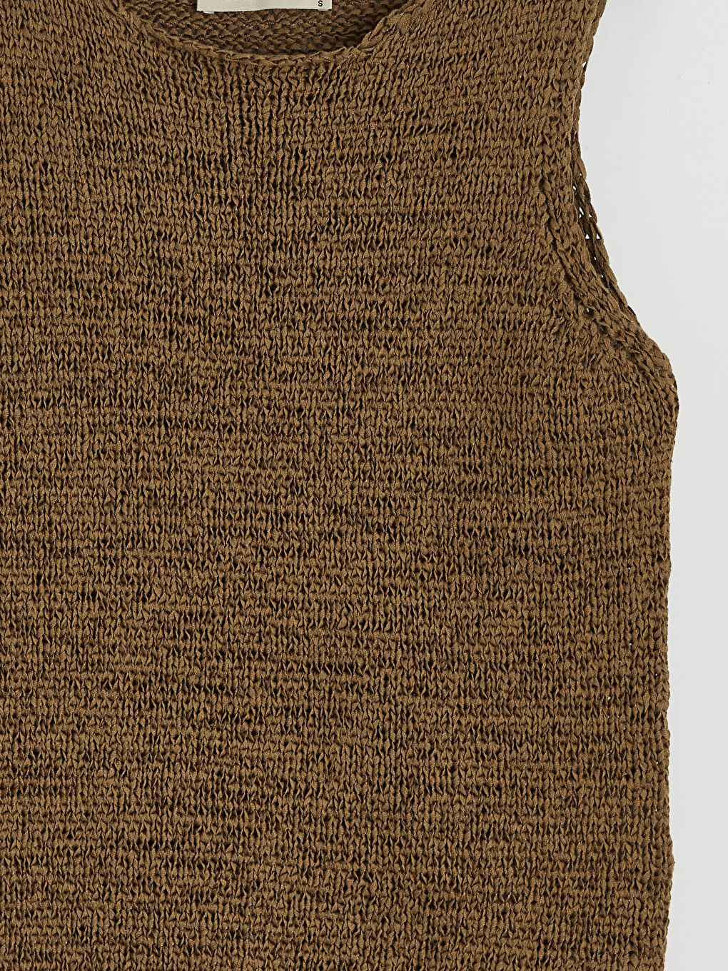 Women's Crew Neck Knit Sweater Vest-1