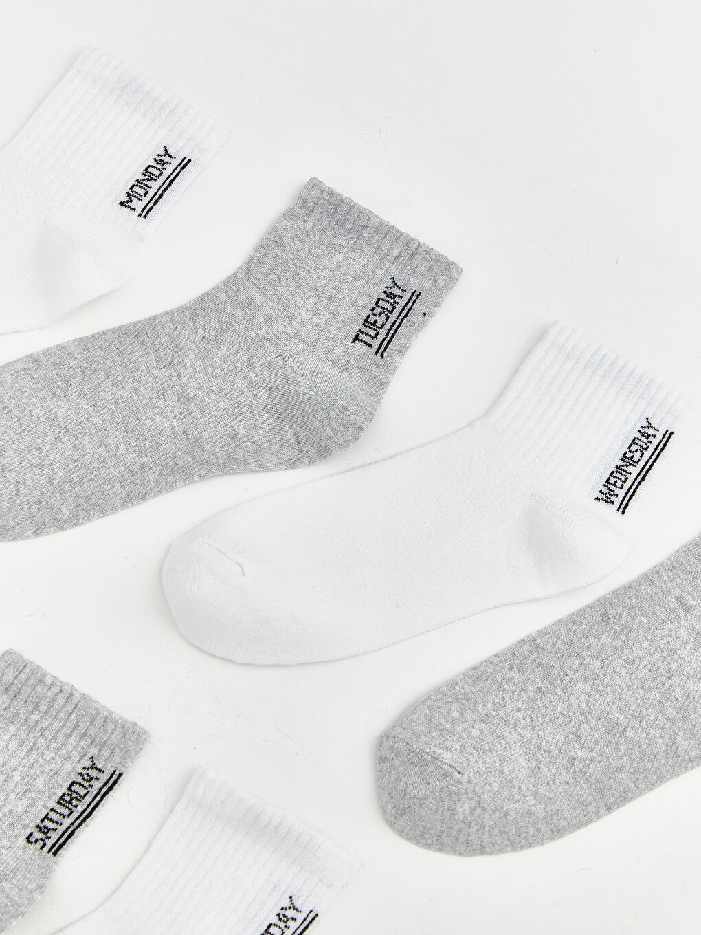 Text Printed Boys Socks 7 Pack-1